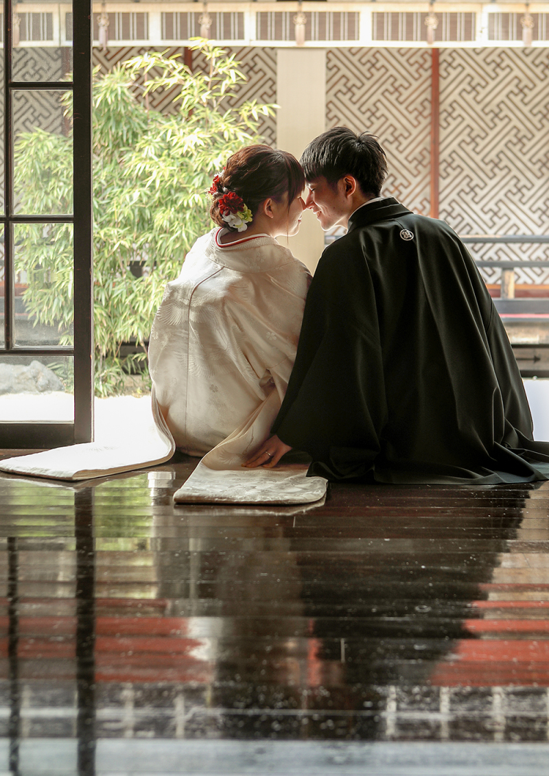 敷地内にある古民家での和装撮影