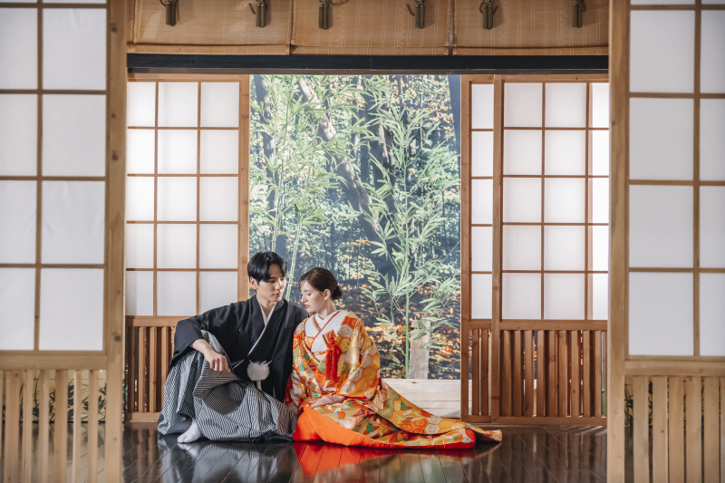 広い和室では室内のワンシーンも