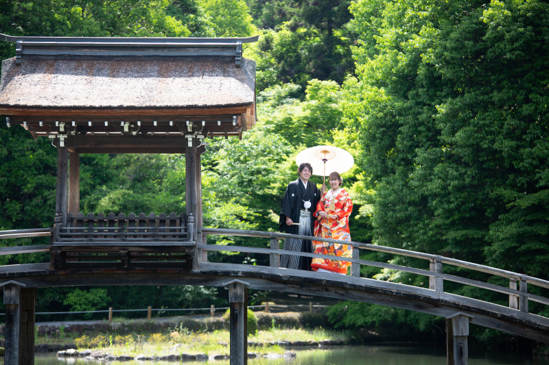 橋の上から撮影スタート！