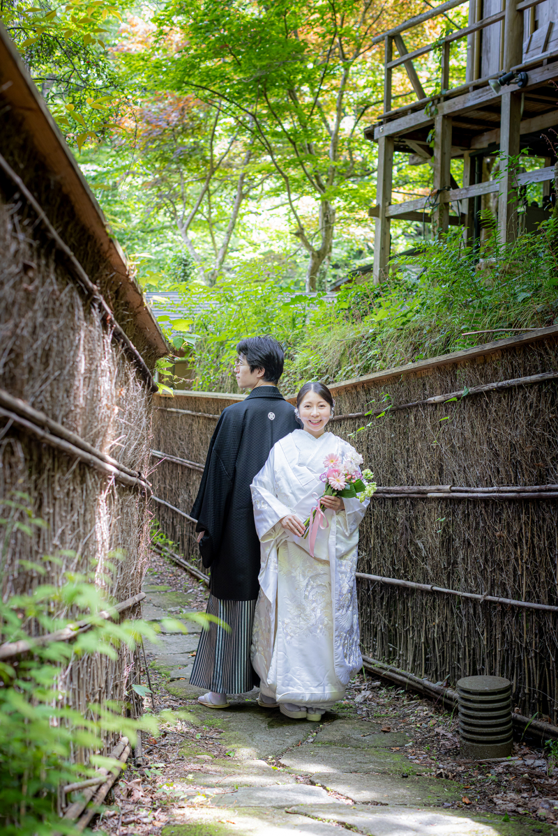 温泉までの道のりが撮影スポットに