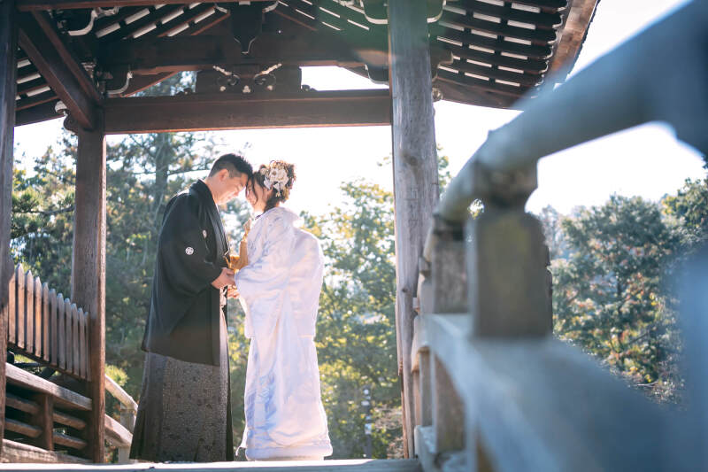 冬の綺麗な空気は白無垢がよく映える!