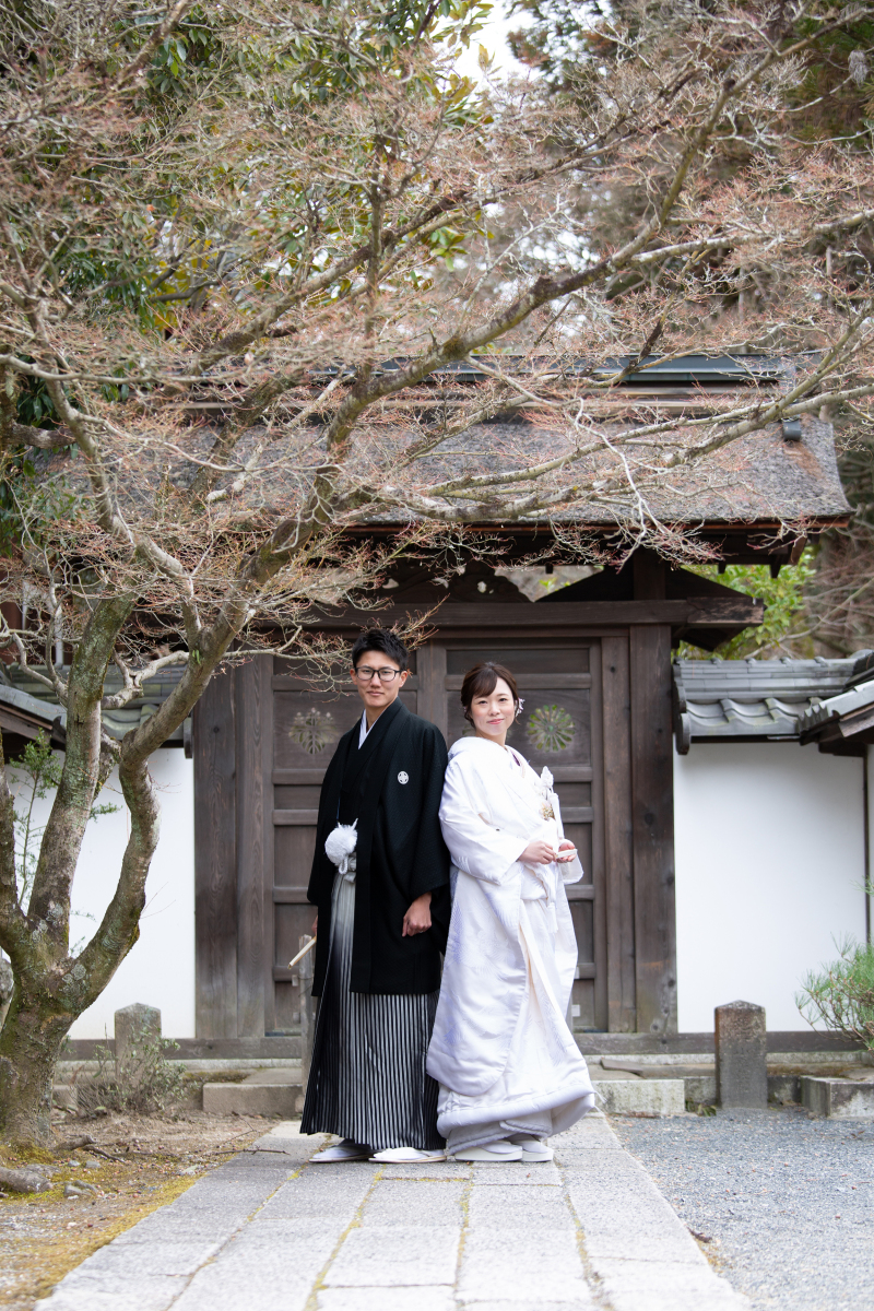 庭園での撮影スタート