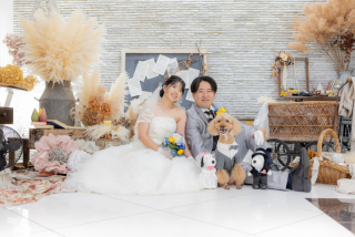 愛犬＆ご家族と一緒に♪笑顔と優しさあふれるアットホームなドレスフォト