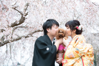 大好きな愛犬と一緒に