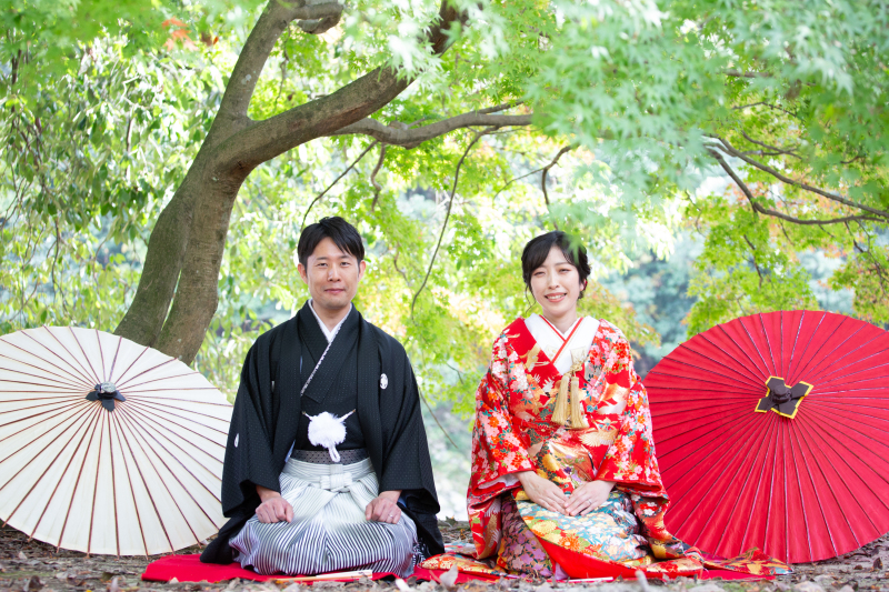 自然の中で座りショット