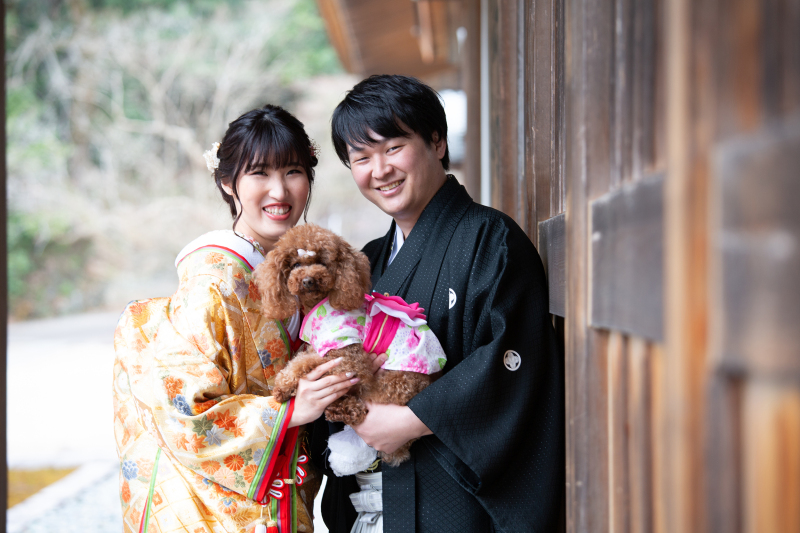 お寺でもワンちゃんと