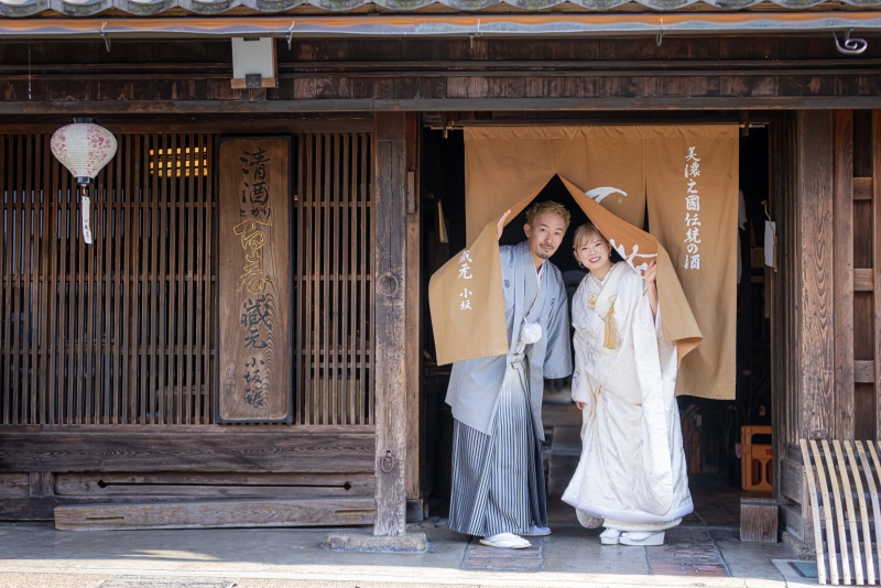 室内の撮影の後は、町並みを散策しながら