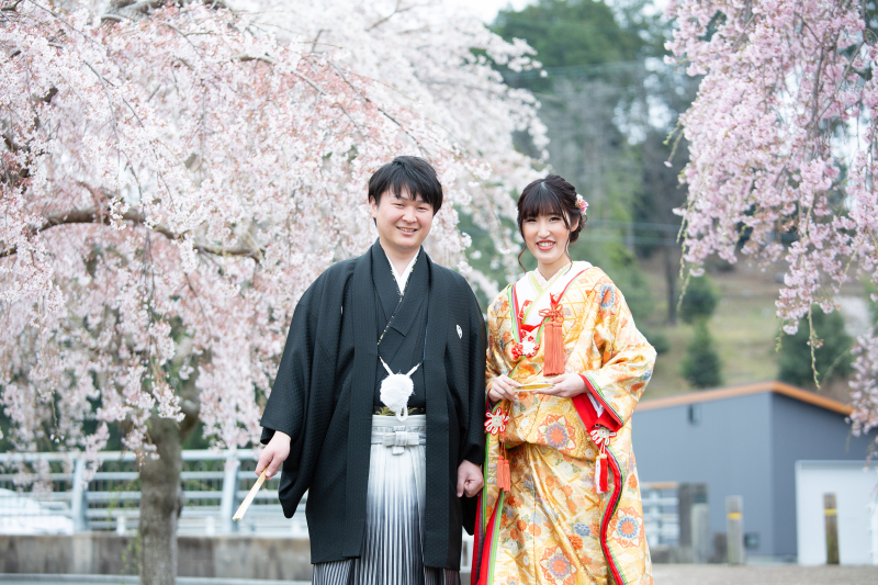 桜スポットで撮影スタート！