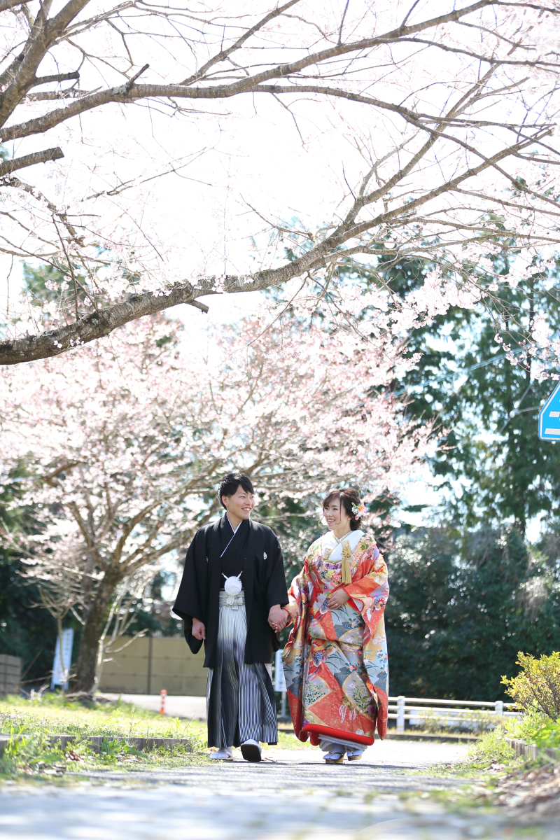 桜の下を2人でお散歩♪