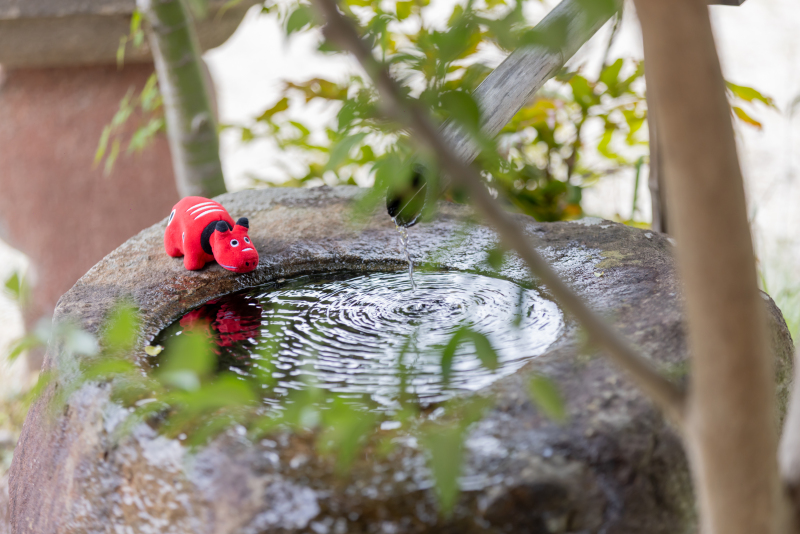 赤べこ一人ショットも可愛らしく