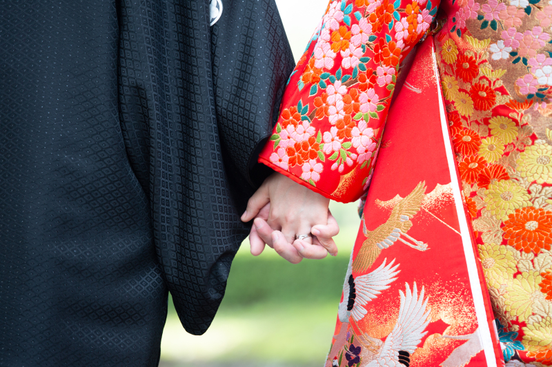 手繋ぎ指輪ショット