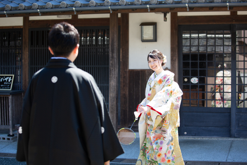 ご新婦様はサーブショット