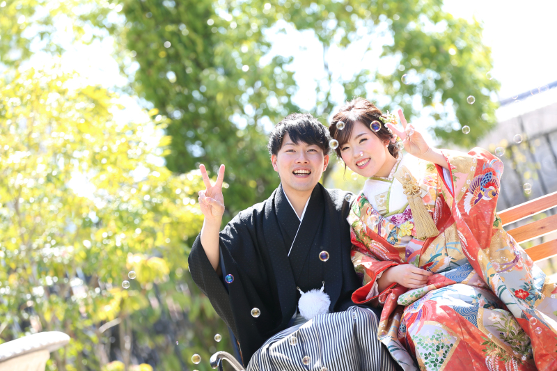 シャボン玉と一緒もとっても可愛い♪