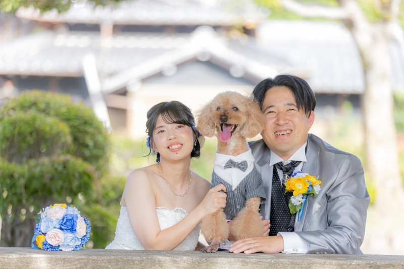 愛犬も一緒ににっこりスマイル!
