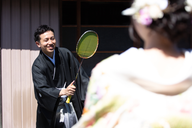 バトミントンが趣味なお二人
