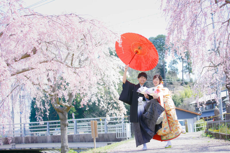 春限定！桜フォト♪【和装ロケーションフォト◆データ100カット付き】