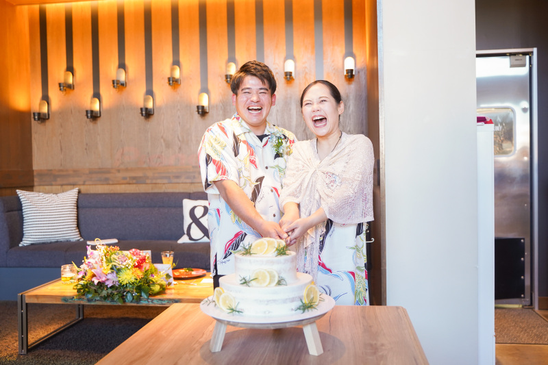 ケーキ入刀!