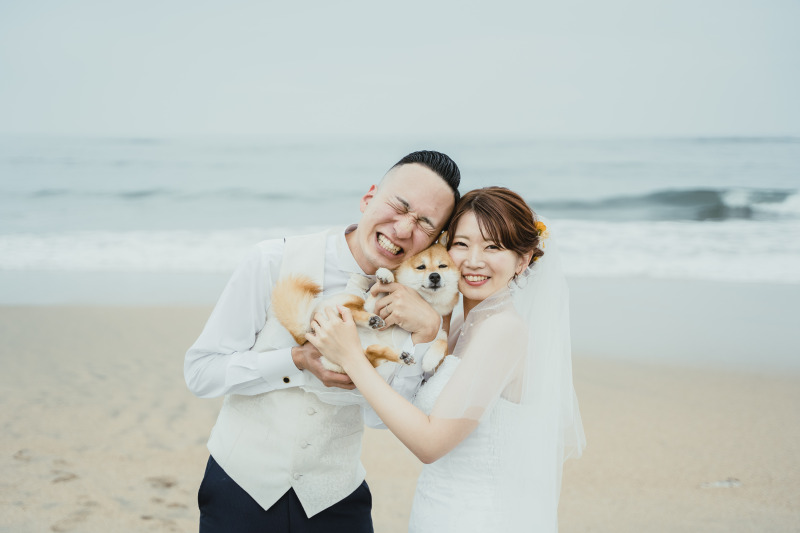 海ロケーション&和装フォト withわんちゃん!