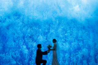 和装と水族館！海と緑に誓うWフォトウェディング