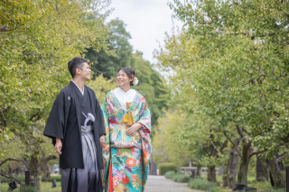 和の情緒に包まれる偕楽園ロケとドレス撮影♪贅沢な1日を体験