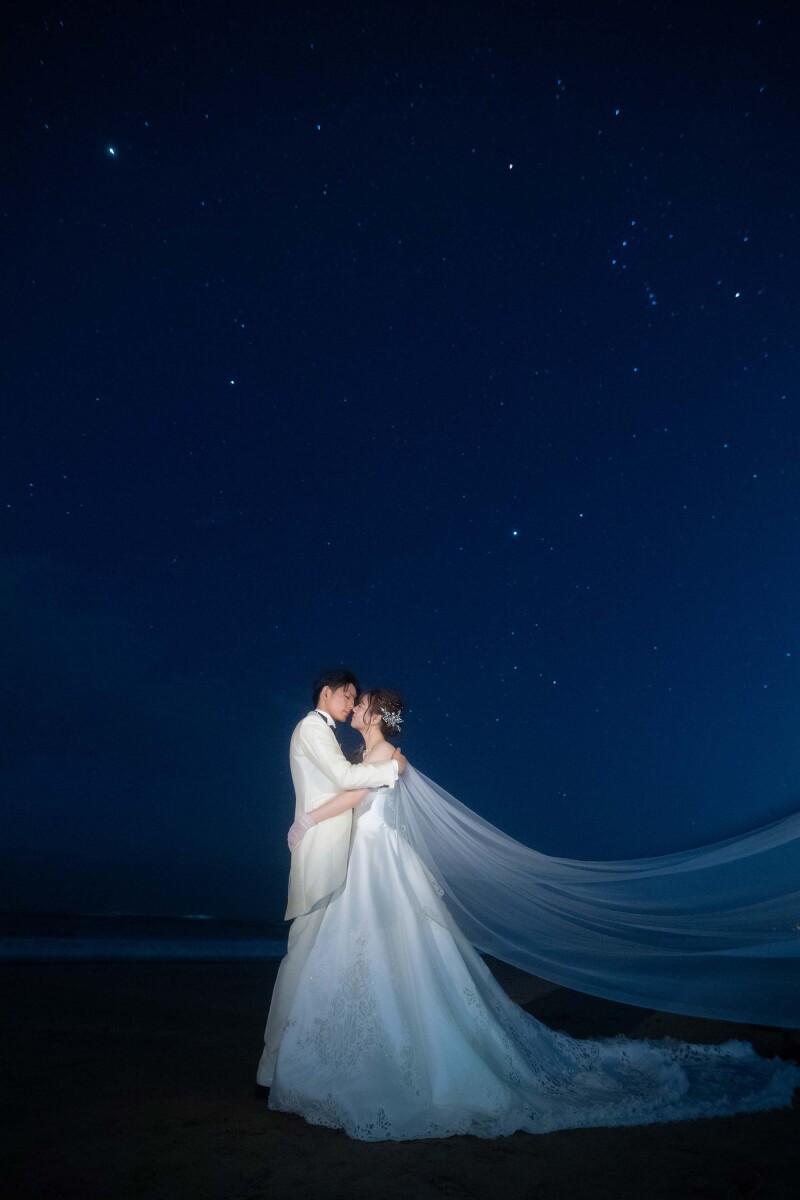 満天の星空の下で