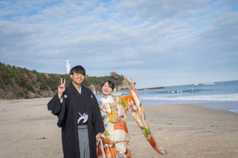 楽しかった撮影の結びは、元気いっぱいのピース!