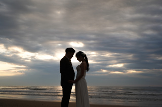 神秘的な朝焼けロケーションフォト