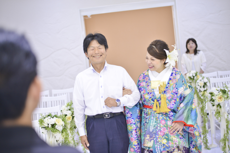 お父さんと一緒に。