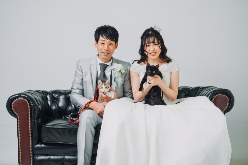 猫ちゃんと一緒に
