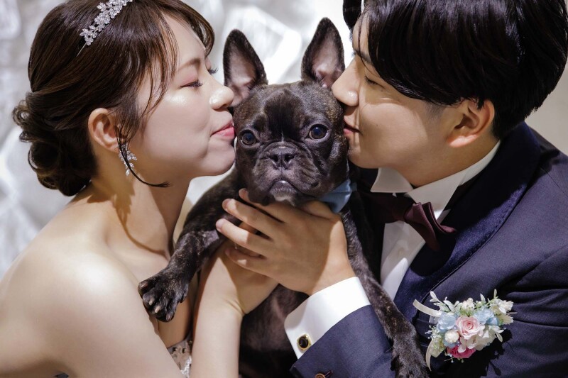 わんちゃんと一緒♡笑顔溢れる結婚式＆和装フォト