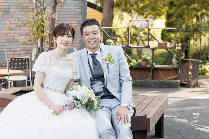 テラスで記念撮影♪