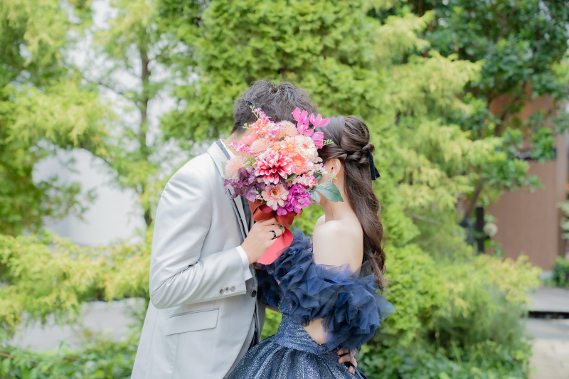 ブーケを主役にした演出