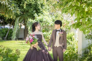 シックなブラウンドレス♡洋装フォトウェディング