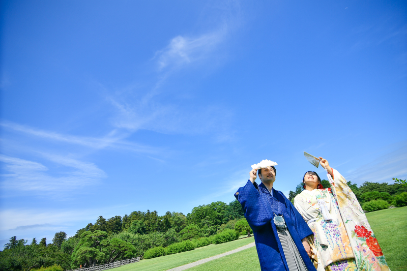青空の下でも♪
