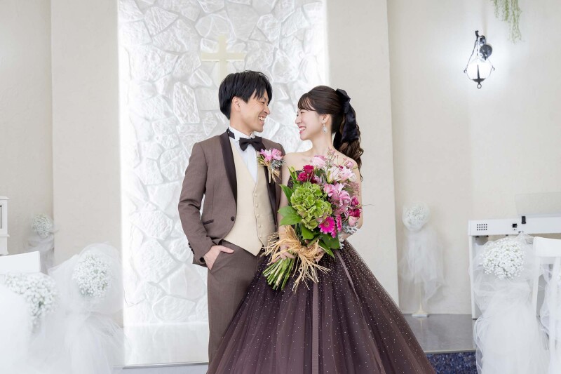 チャペルで撮影