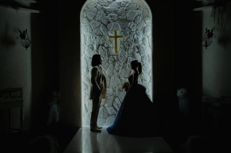 幻想的なシルエットフォト