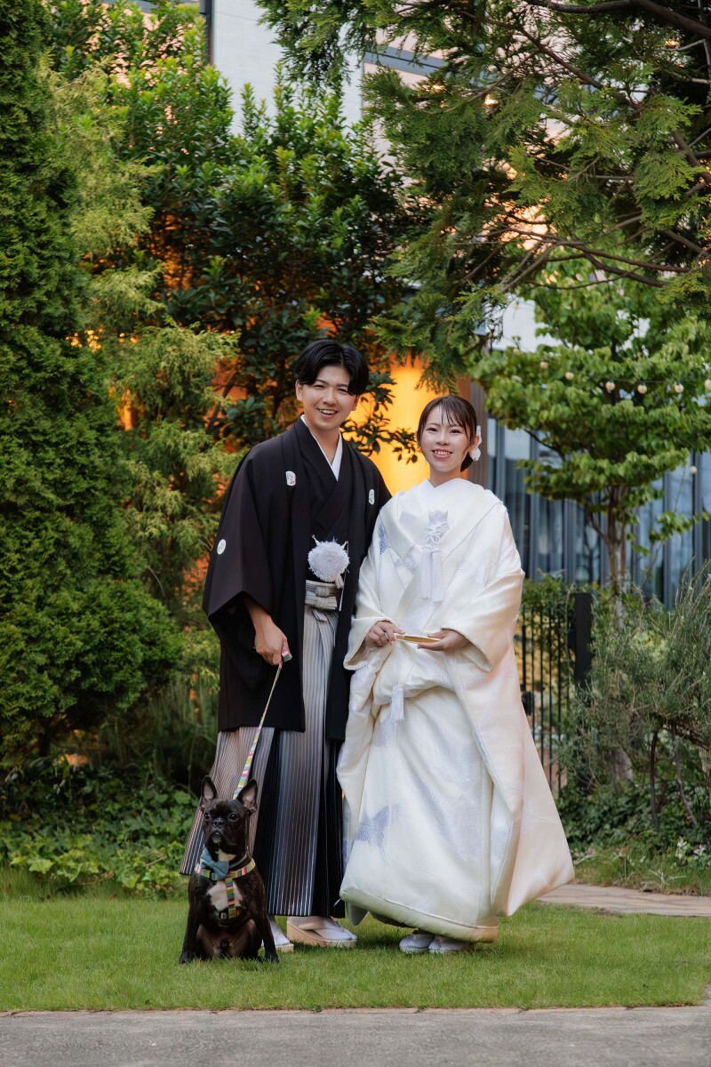 和装でもわんちゃんと♡