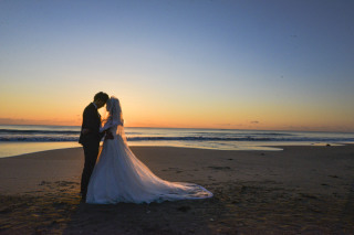 早朝ロケーション撮影!!!日の出＆青い海!!!