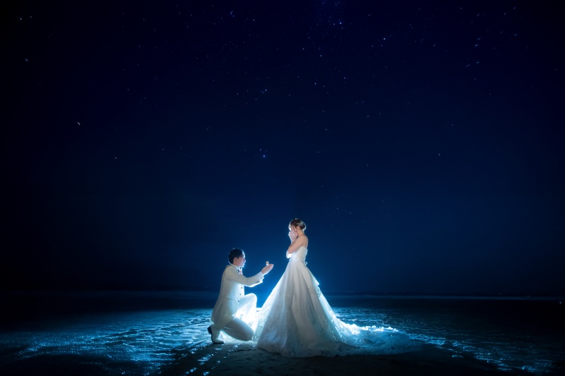 【˚⁎⁺˳✧༚久慈浜海岸で叶える星降る夜の誓い˚⁎⁺˳✧༚】☆ 夜景&times;チャペルWロケ！