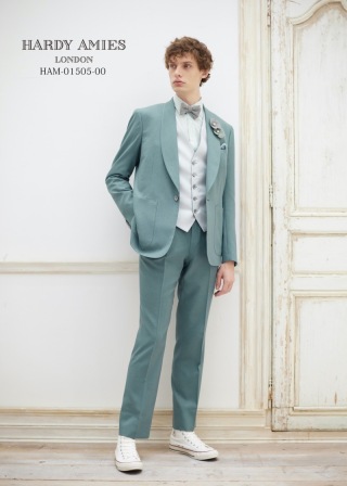 【HARDY AMIES】 ピーコックブルー