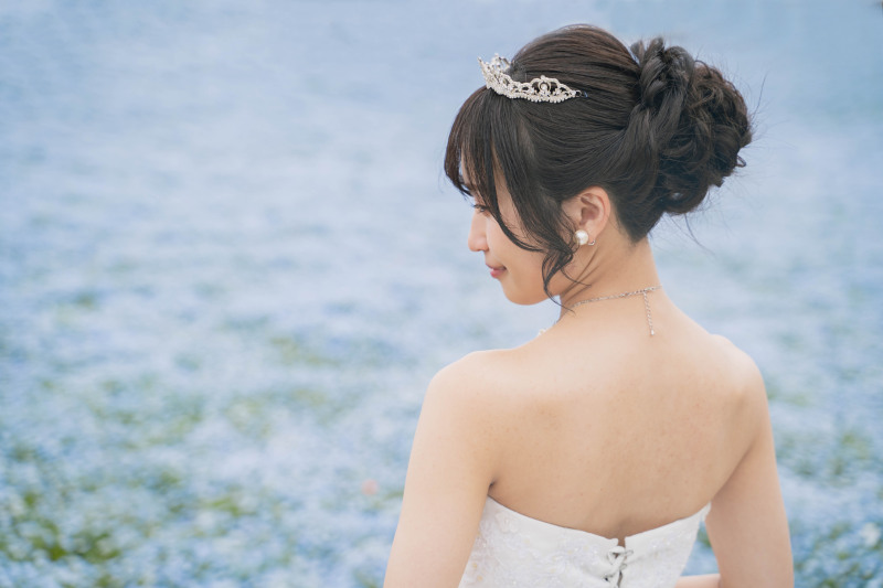 ネモフィラブルーに映える