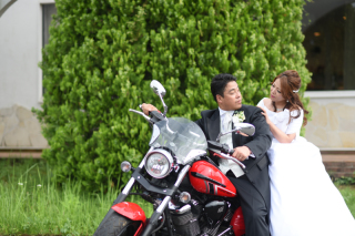 バイクと一緒に