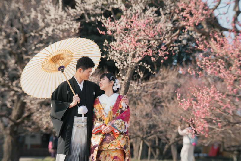 色打掛にお色直し