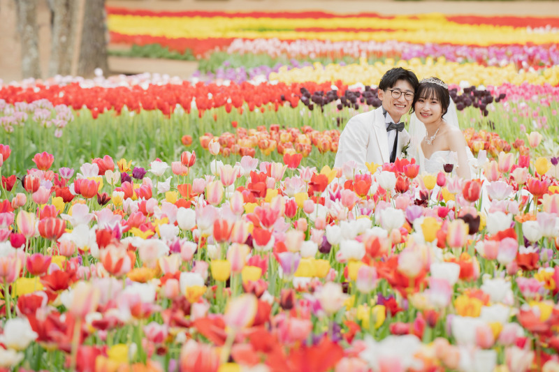 笑顔が咲く花畑