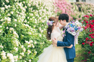 お花と緑に囲まれるフラワーパーク