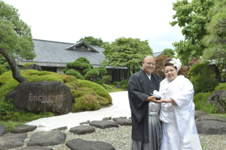 山水亭での和装撮影