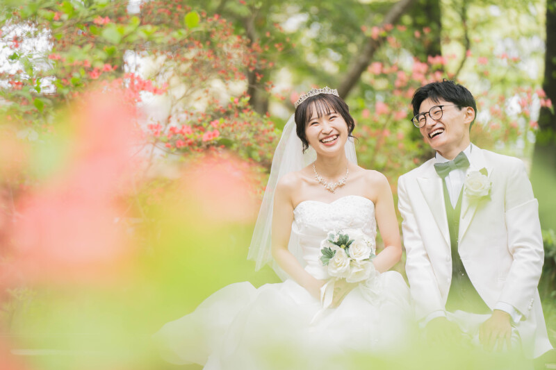 お花に囲まれて残すフォトウェディング