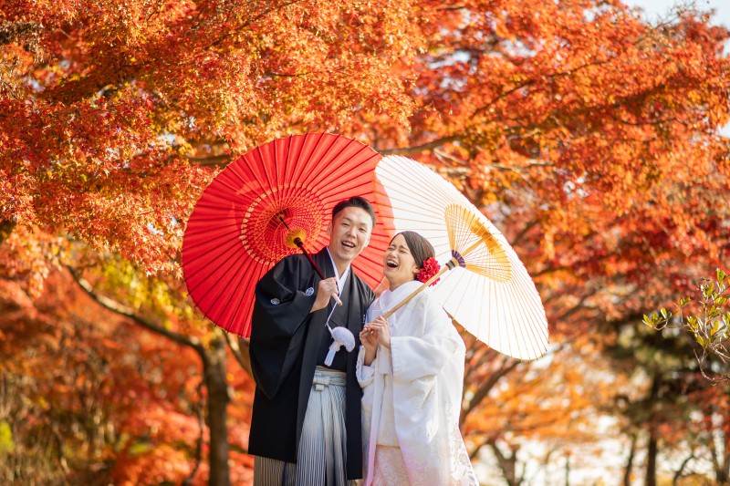 秋と言ったら紅葉でのロケーション撮影！
