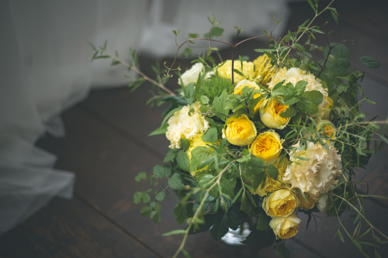 プレゼントされたブーケも記念に