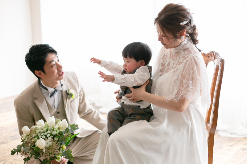 お子様もパパとママと一緒にお色直し♪